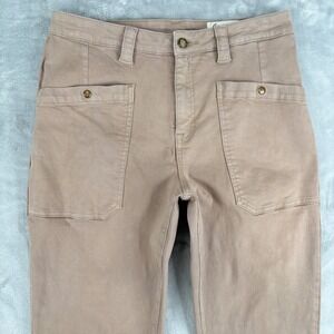 Cosmic Blue Love Front Pocket Chino Slim Pants 30 (Fits 30x27) Khaki Women's